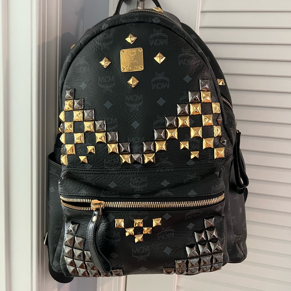 MCM Retro M Studs Stark Backpack